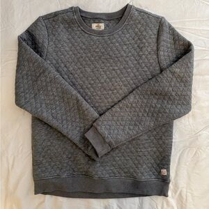 Gray Quilted Men's Sweater